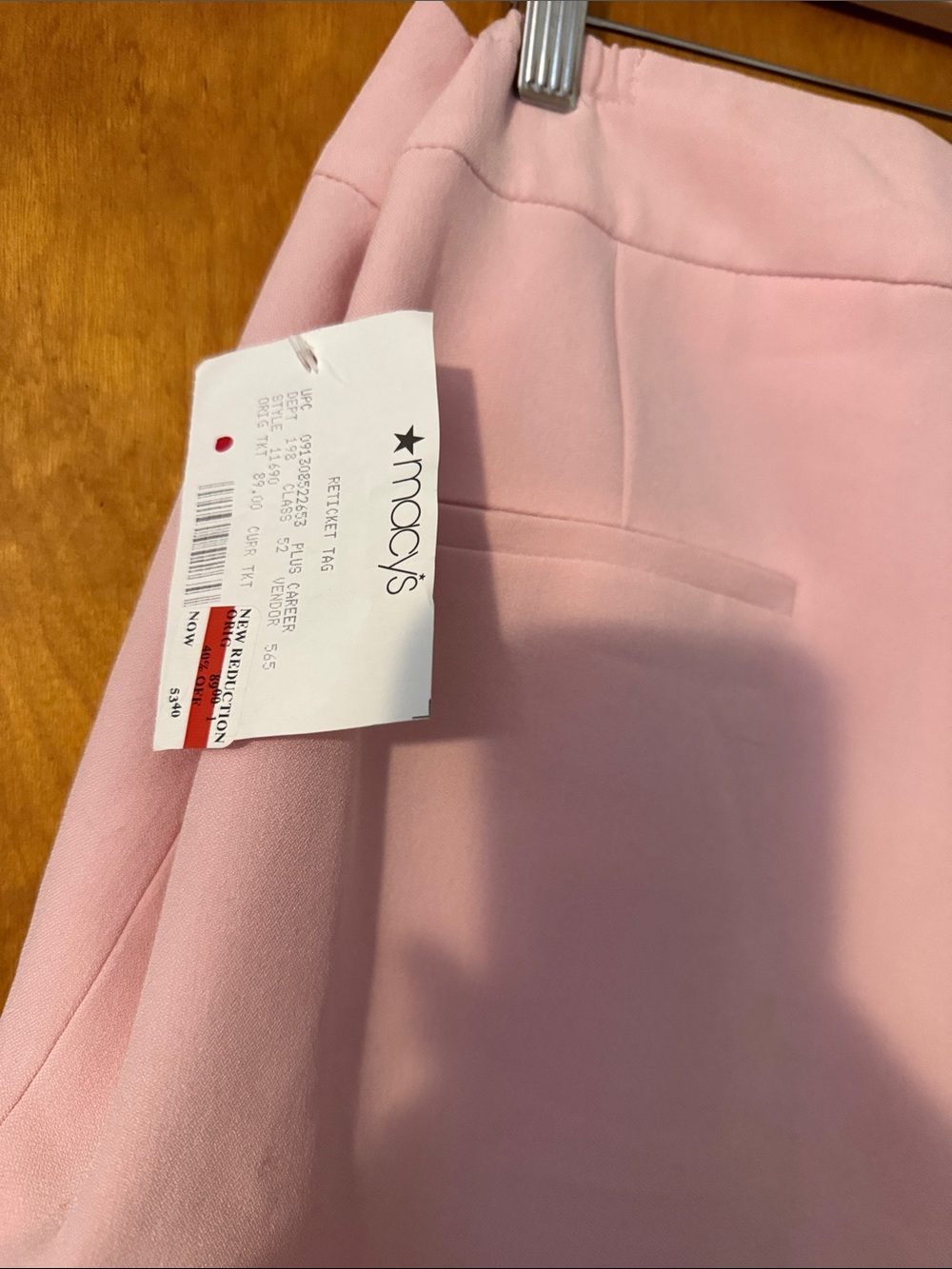 Kasper Light Pink Tailored Trousers - Picture 4 of 4